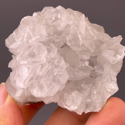White calcite petal formation with pyrite from Hunan