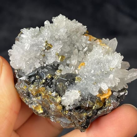 Sphalerite and quartz flower cluster from China