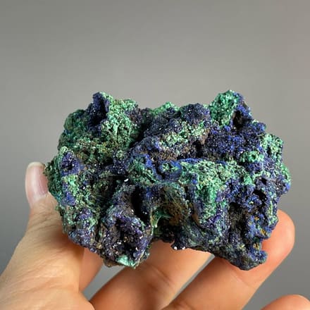 Azurite with malachite from Morocco