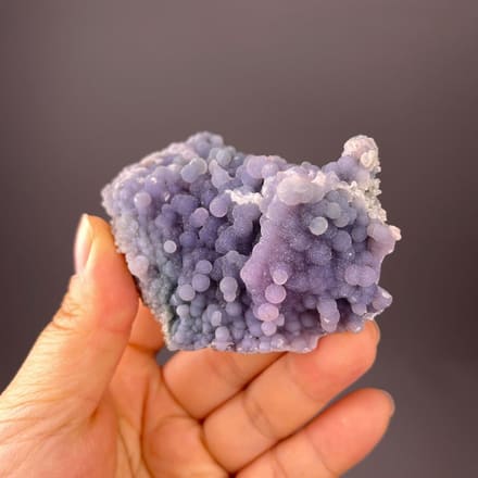 Lavender and violet grape agate cluster from Indonesia