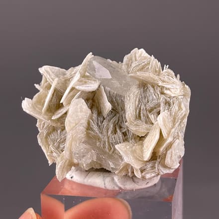 Aquamarine beryl on mica schist from Xuebaoding Mountain Sichuan