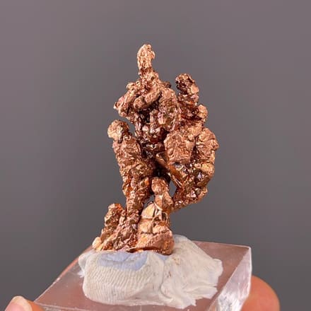 Front view of raw native copper nugget from Jiangxi
