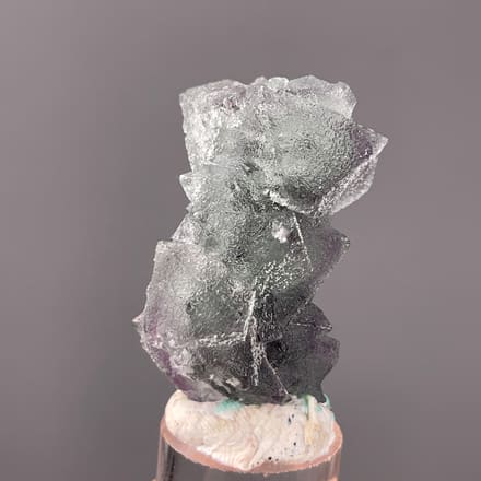 Octahedral Fluorite specimen from Sanming, Fujian, China featuring gray-purple fluorite with frosted faces