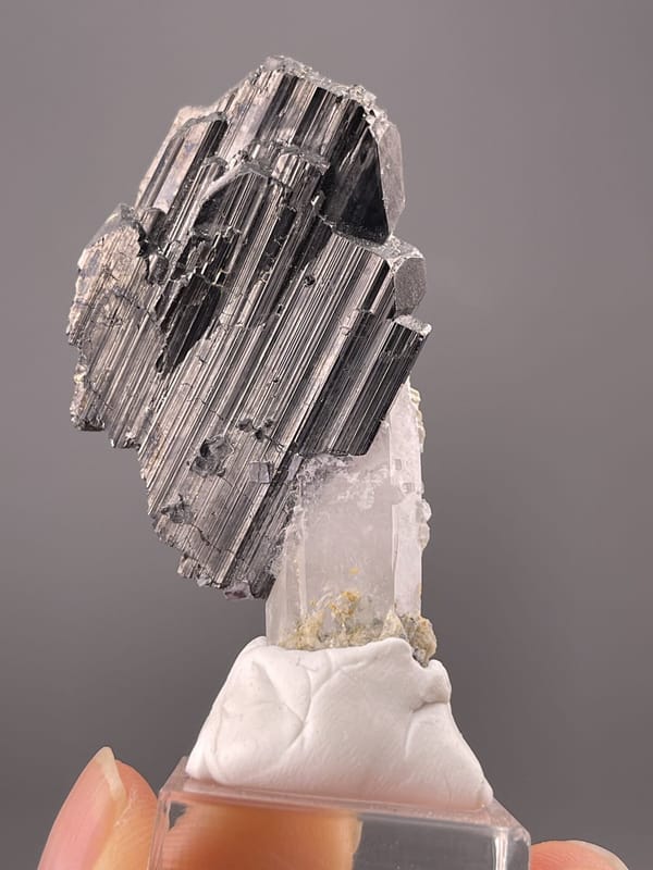 Front view of cassiterite column, 12×7×24 mm, Yaogangxian Mine