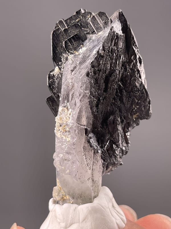 Side view of columnar cassiterite showing full crystal length