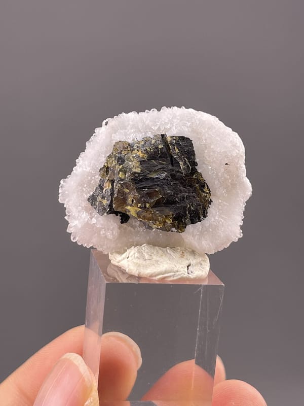 Top view of sphalerite showing druzy surface pattern