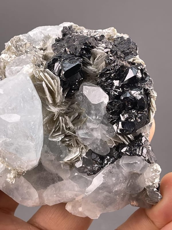 Blue Cassiterite Cluster Xuebaoding Pingwu