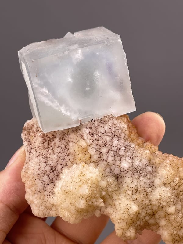Cubic Dolomite Specimen from Guangxi, China – crystal termination detail