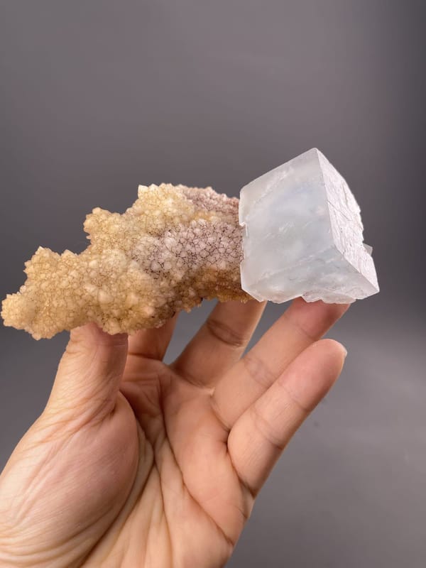 Cubic Dolomite Specimen from Guangxi, China – scale reference view