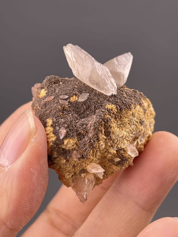 Brown calcite crystals from Daye Mine Huangshi Hubei China, SKU 1097