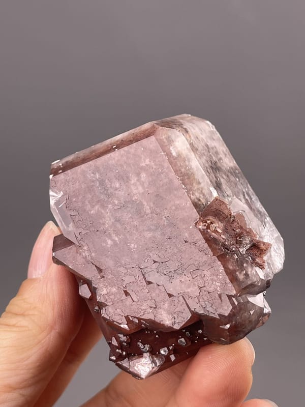 Prismatic Calcite Crystal from Yunnan, China – top-down view
