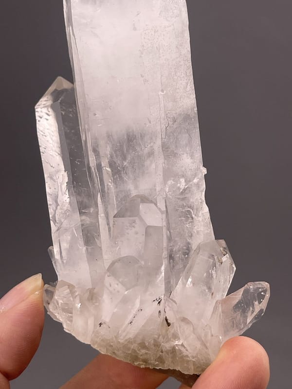 Himalayan Quartz Crystal from Parvati Valley, Pakistan – crystal termination detail