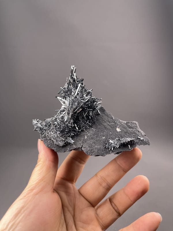 Stibnite mineral specimen from Lengshuijiang, China