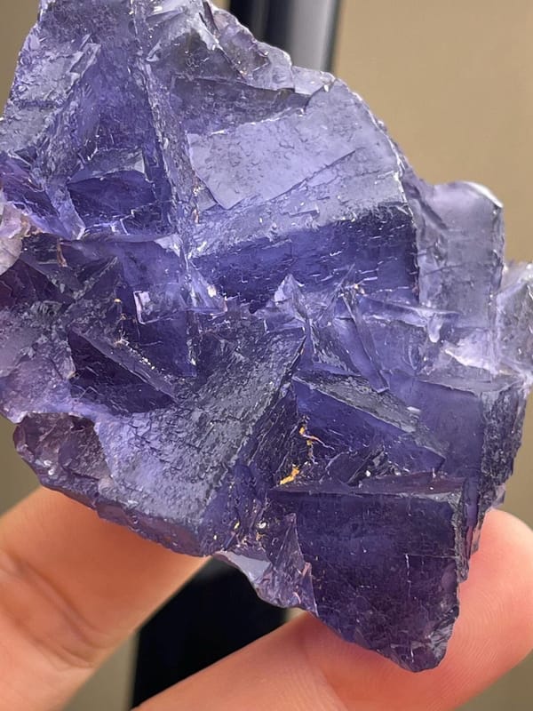 Natural purple fluorite specimen full mineral view