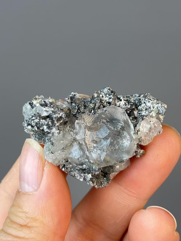 Top view of fluorite sphere symmetry