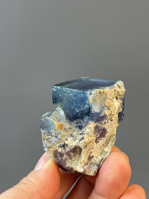 Inner Mongolia blue phantom fluorite, 3.17 oz, vitreous luster