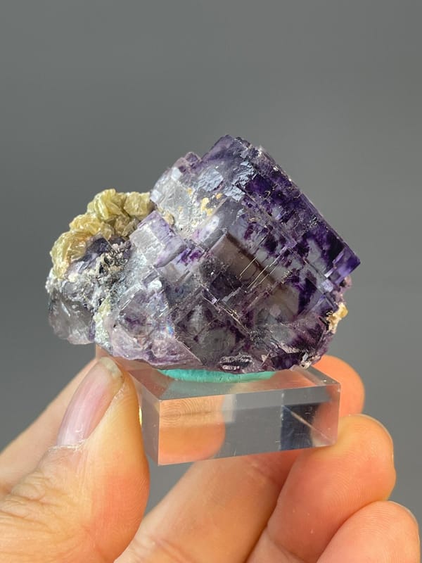 Collector phantom fluorite from Yaogangxian with dolomite matrix