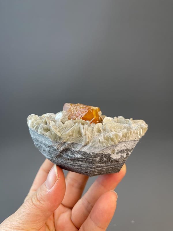 Xuebaoding scheelite specimen under studio lighting