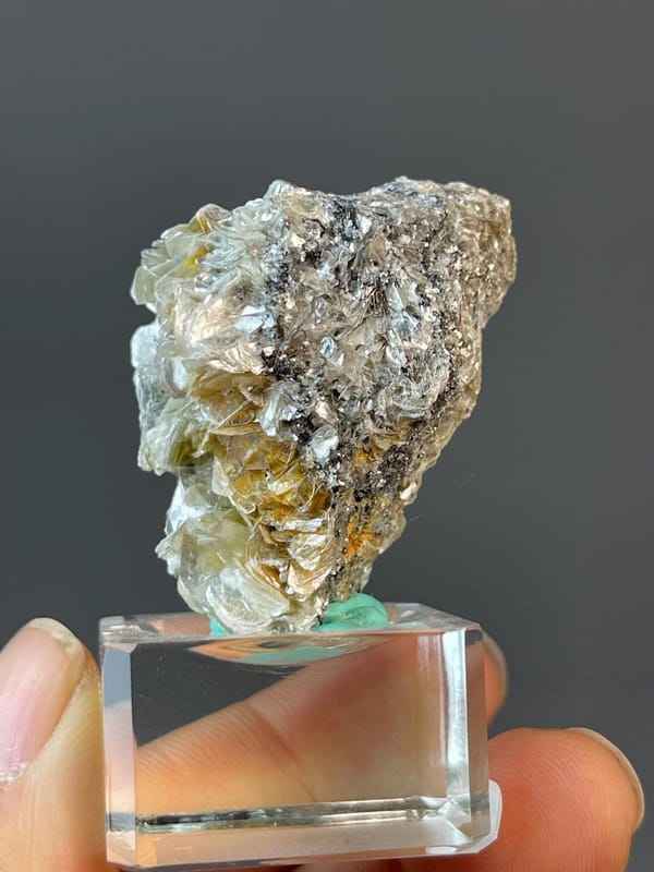 Sichuan cassiterite crystal with associated mica blades