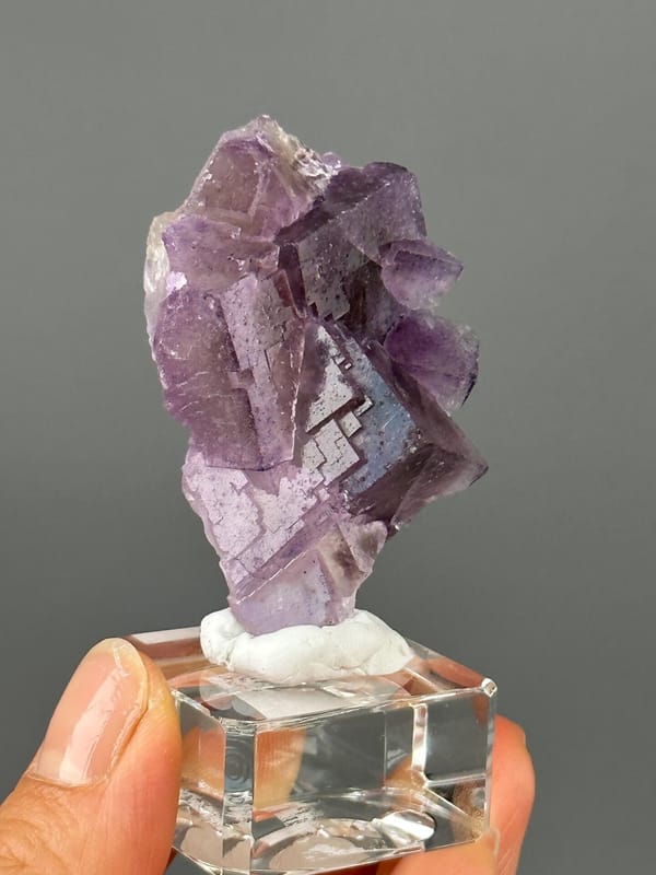 Purple Twin Fluorite Crystal with Phantom – Yaogangxian