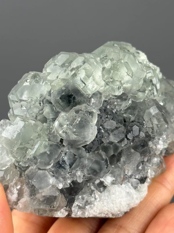 Scale reference of botryoidal green fluorite from Fujian