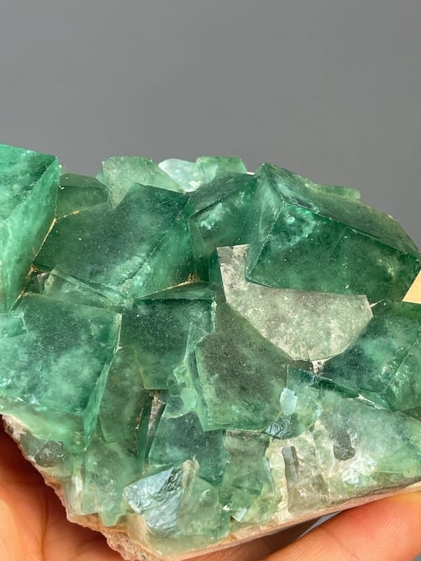 Madagascar fluorite specimen measuring 4.3×2.0×3.1 inches