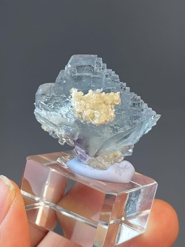 Collector sky blue phantom fluorite from Yaogangxian deposit