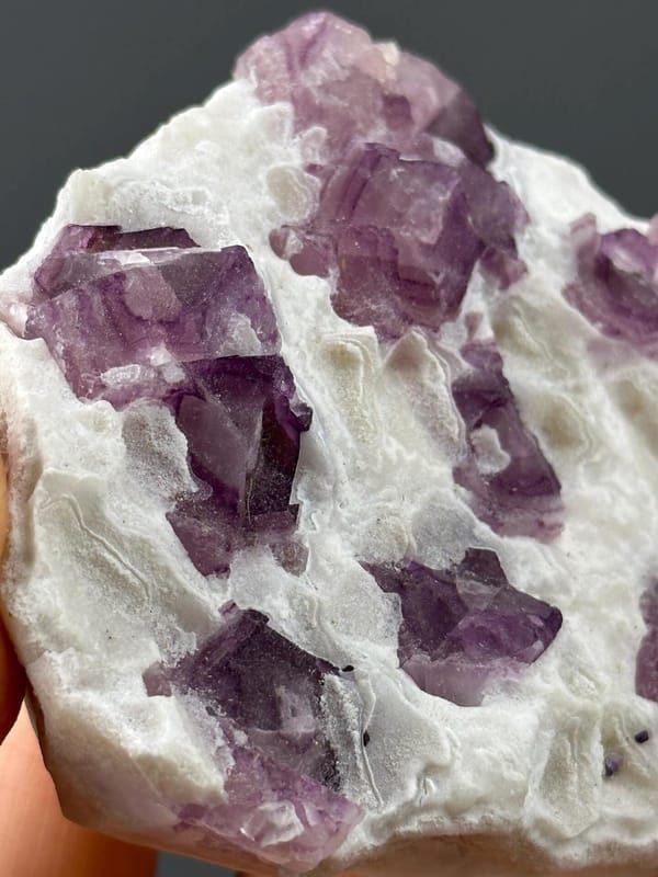 Purple banded lollipop fluorite, Zhejiang, China collector piece