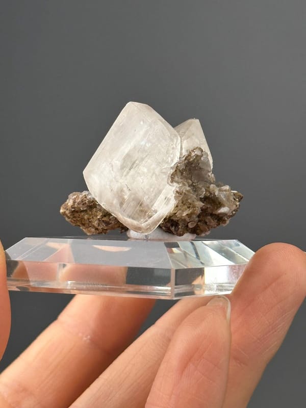 Detail of calcite surface showing crystal clarity