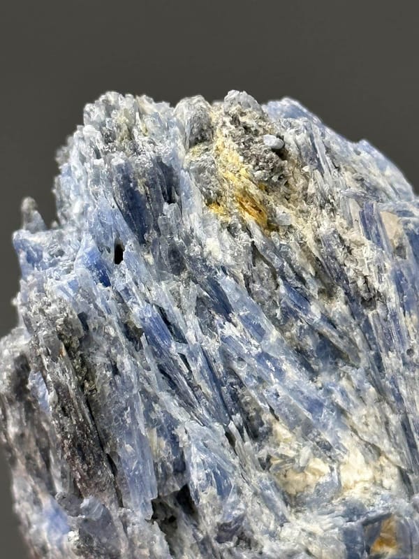 Detail of kyanite surface showing directional cleavage