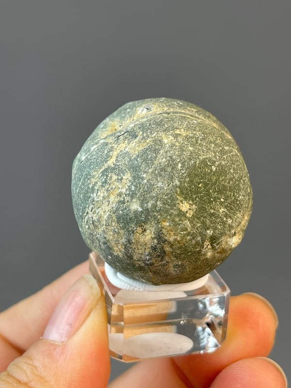Prehnite cluster with botryoidal grape-like green habit