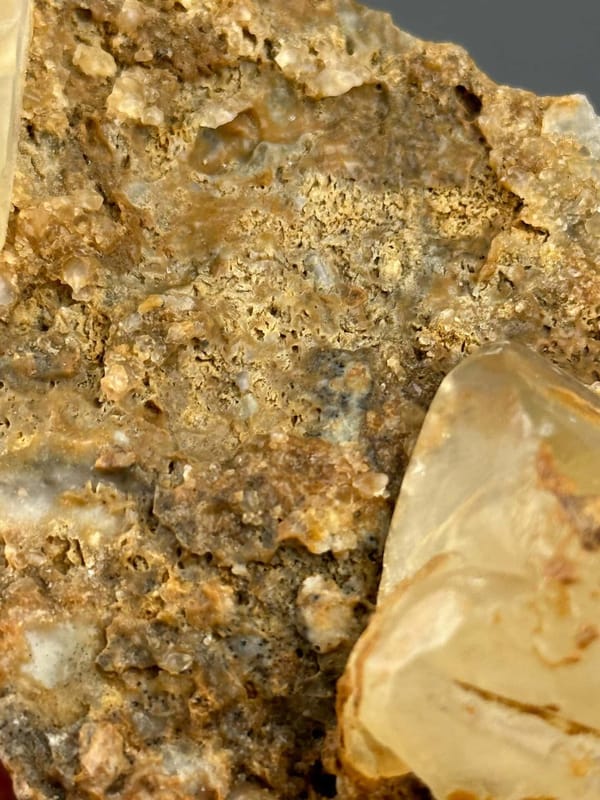 Calcite twin crystal habit close-up