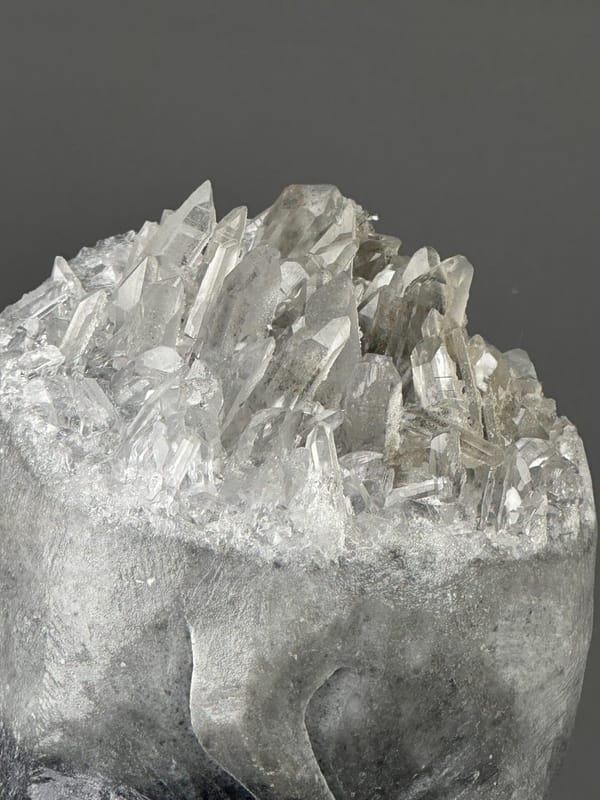 Top view of hand-carved crystal elephant sculpture