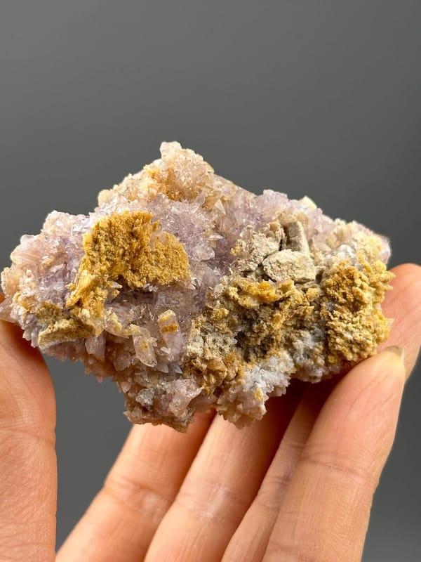 Side view of gypsum cluster, 2.9×1.9×1.5 in, Guizhou