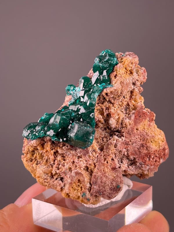 Dioptase cluster measuring 1.9×1.3×1.9 inches