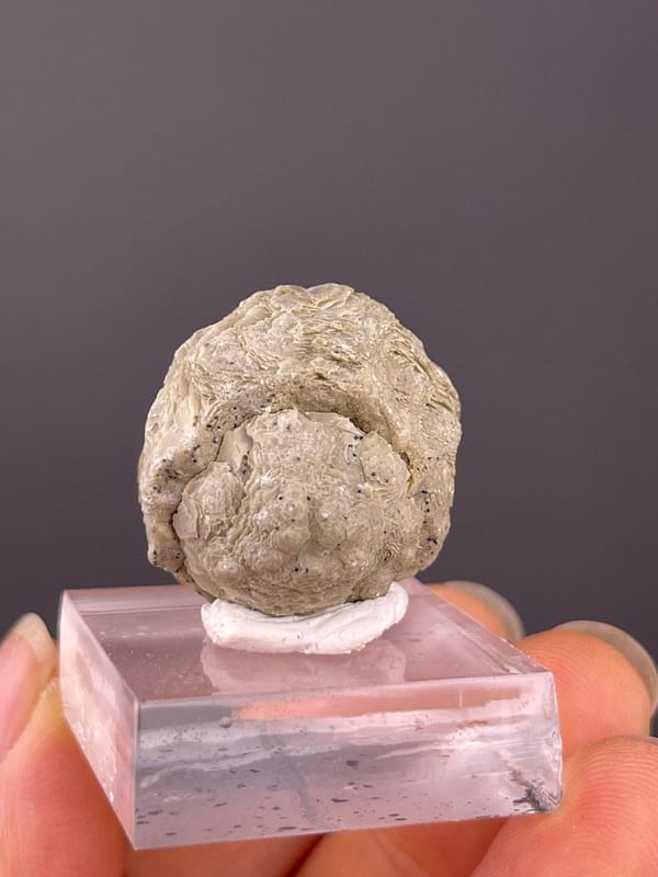 Rare spherical calcite habit with internally radiating blades