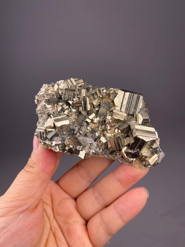 Classic cubic pyrite from Navajún, La Rioja, Spain collector specimen