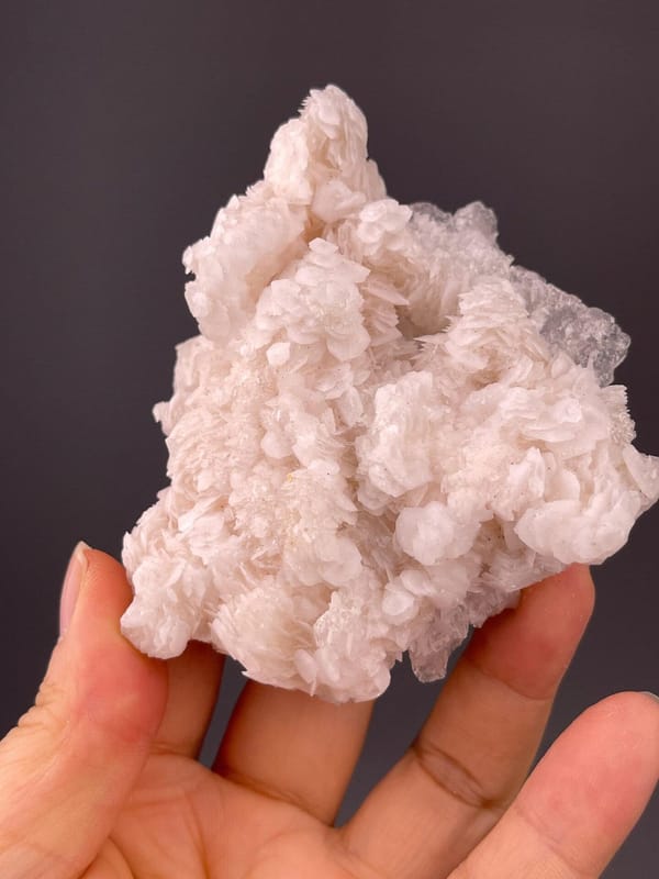 CaCO₃ trigonal calcite, Mohs 3, pink fluorescent, Yaogangxian, 5.3 oz
