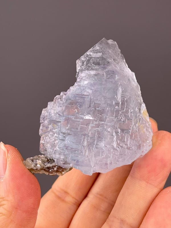 Classic blue fluorite cubic crystal from Yaogangxian Mine, Hunan, China
