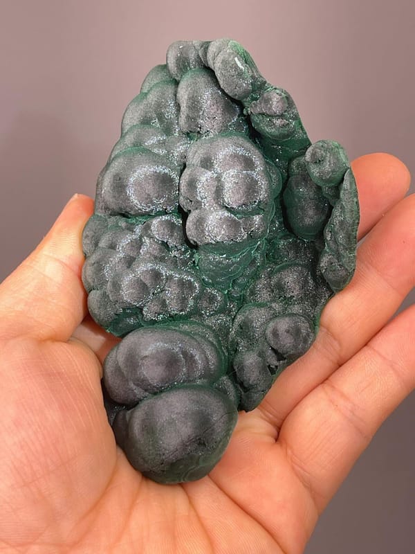 Large silky botryoidal malachite from Yangchun district