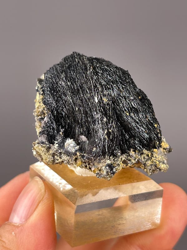 Side view of specular hematite cluster, Inner Mongolia