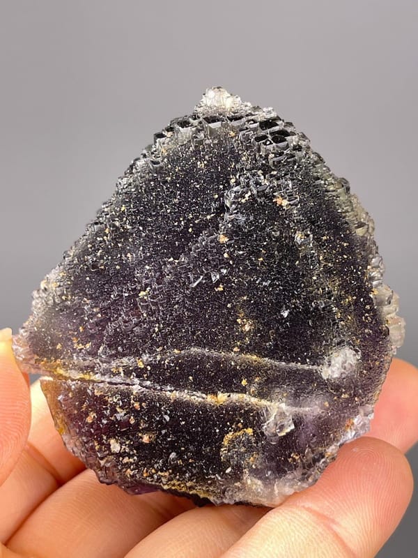 Isometric fluorite with sugar druze surface, Fujian, China
