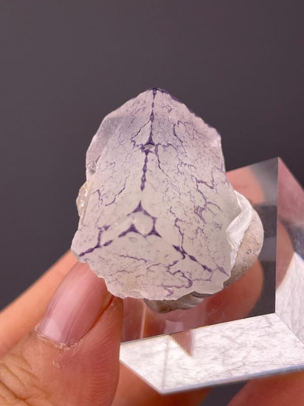 Full view of fluorite purple accents Guizhou specimen