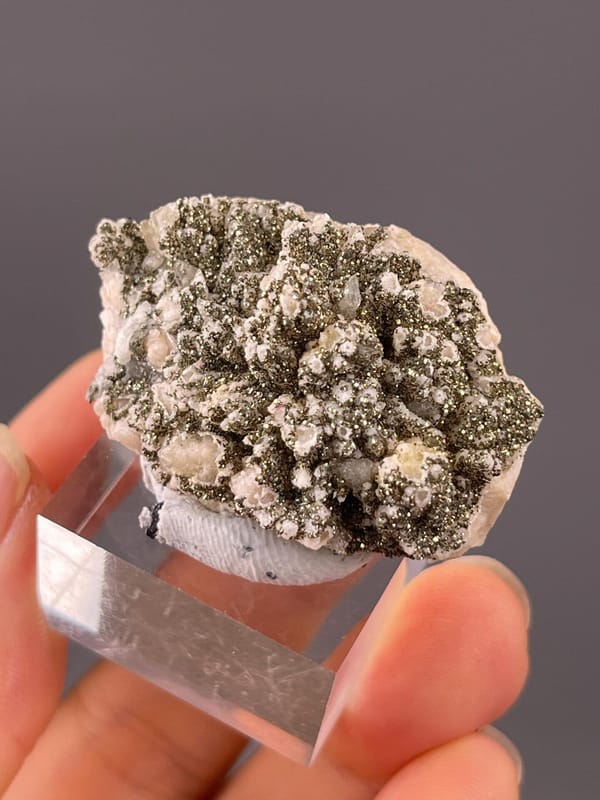 Golden iridescent pyrite luster detail Hunan