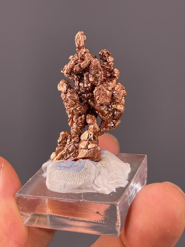 Scale reference of native copper nugget from Jiangxi