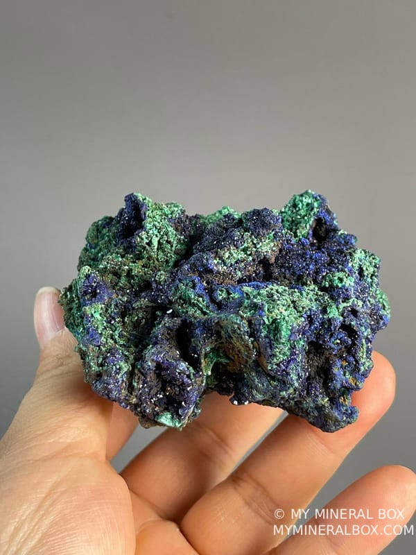 Azurite with malachite from Morocco