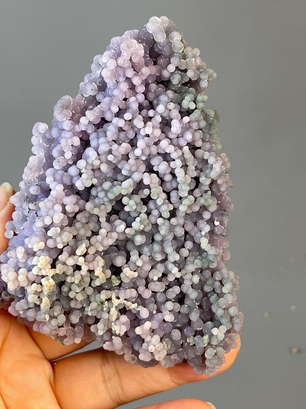 Purple lavender green grape agate spheres on matrix