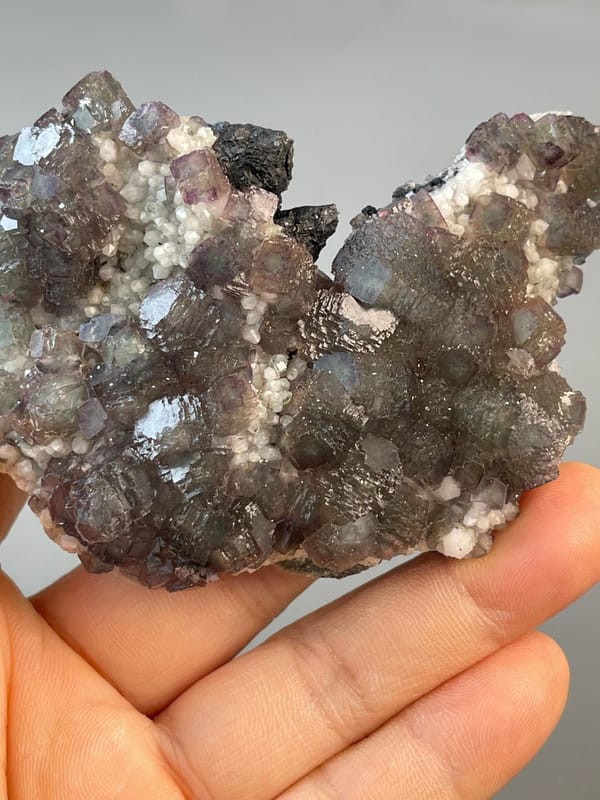 Purple and green phantom fluorite from Inner Mongolia, China