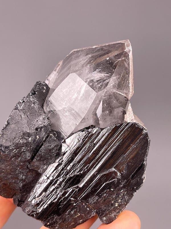 Top view of cassiterite and quartz specimen, Yaogangxian