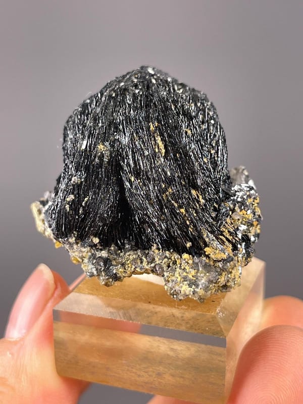 Specular hematite crystal cluster from Bayan Obo, Inner Mongolia